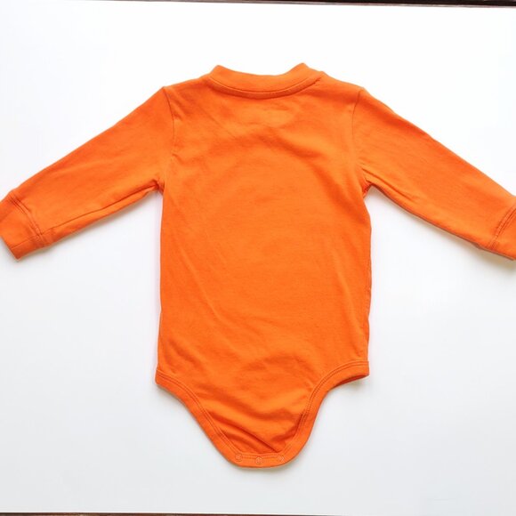 Carhartt Baby Onsie Long Sleeve Orange Outdoor Graphic & Logo NWOT 9 Month - Picture 6 of 7